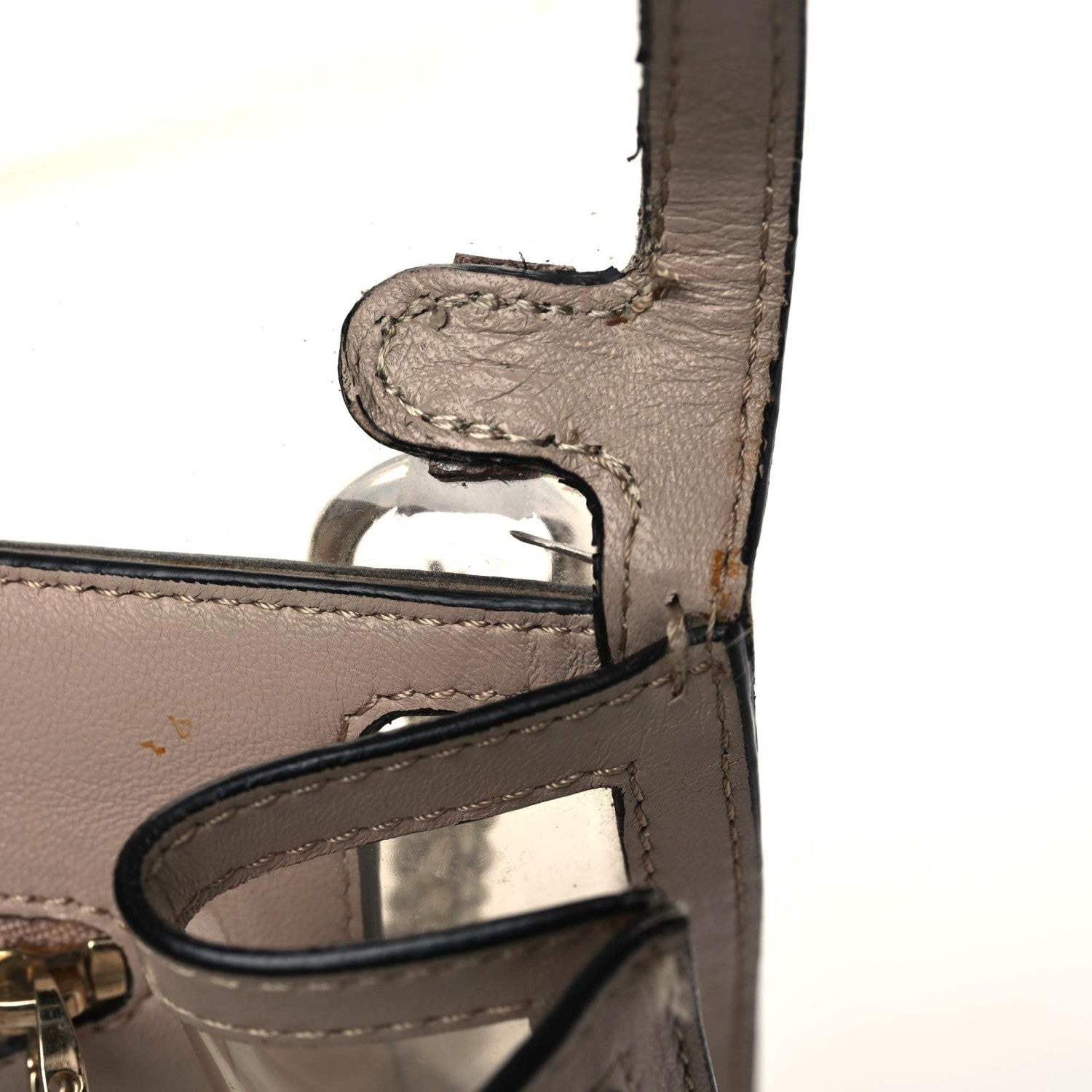 Valentino Garavani PVC Nappa Naked Medium Glam Lock Rockstud Flap Poudre 13 of 18