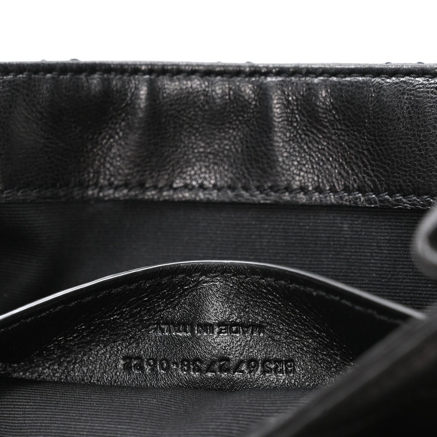 Lambskin Quilted Monogram Mini Nolita Black