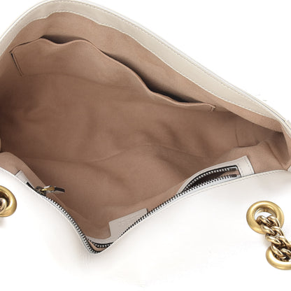 Gucci Calfskin Matelasse Animal Studs Medium GG Marmont Shoulder Bag Mystic White 6 of 11