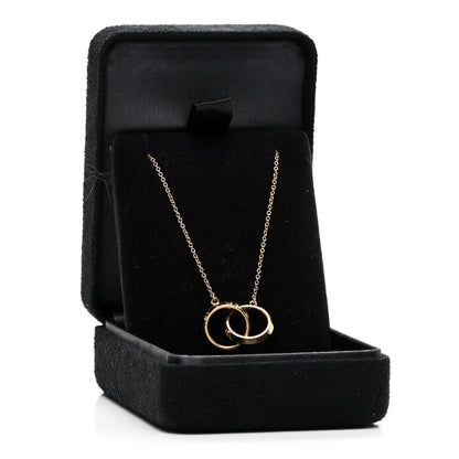 Tiffany 18K Yellow Gold Interlocking Atlas Open Pendant Necklace 5 of 5