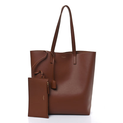 Saint Laurent Calfskin North-South Shopping Tote Brick 3 of 12