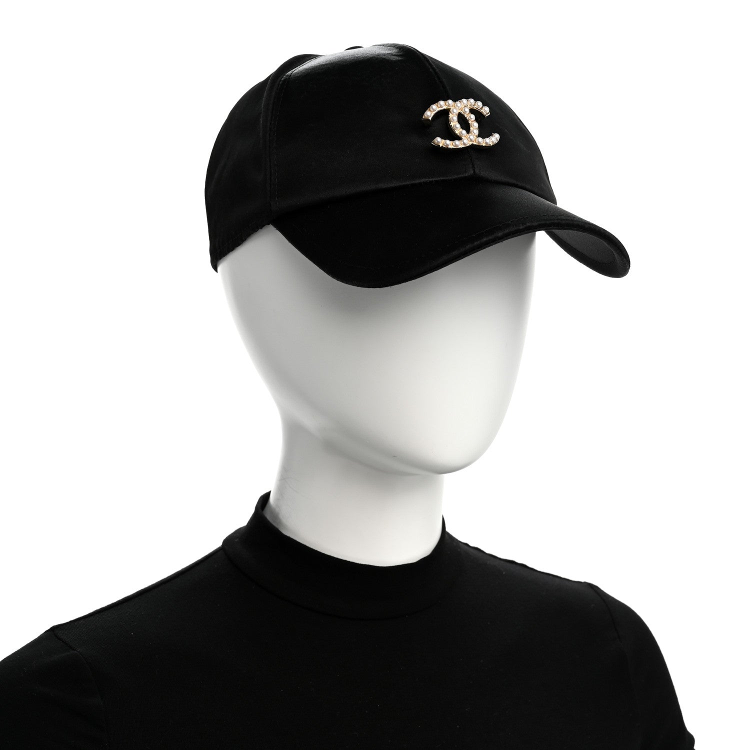 Chanel Silk Pearl CC Cap Hat Black 1888998 – FASHIONPHILE