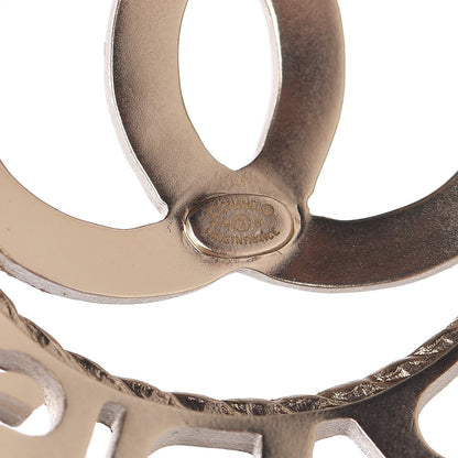 Chanel Metal CC Paris Brooch Light Gold 4 of 5