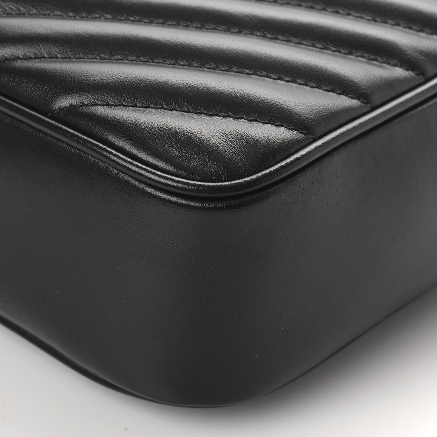 Calfskin Matelasse Monogram Monochrome Lou Camera Bag Black