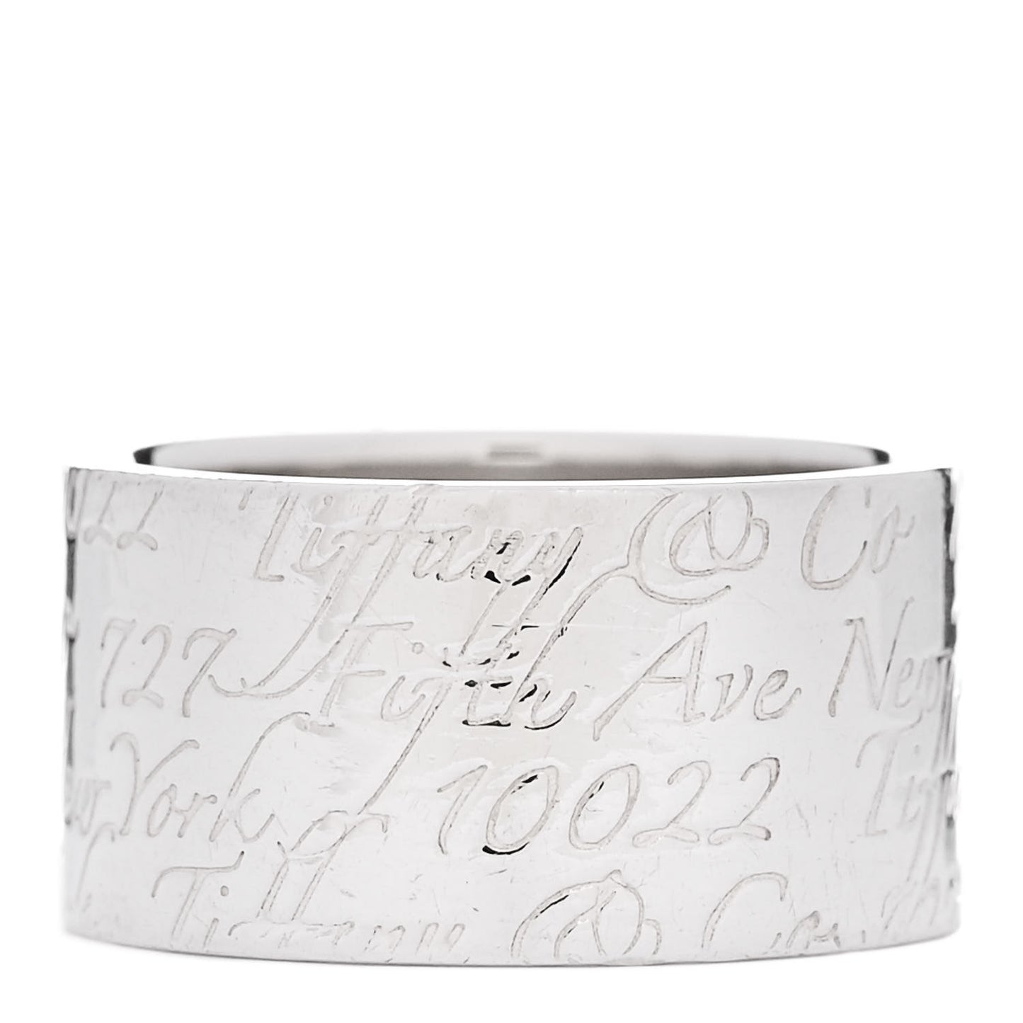 Sterling Silver 10mm Notes Wide Ring 50 5.5