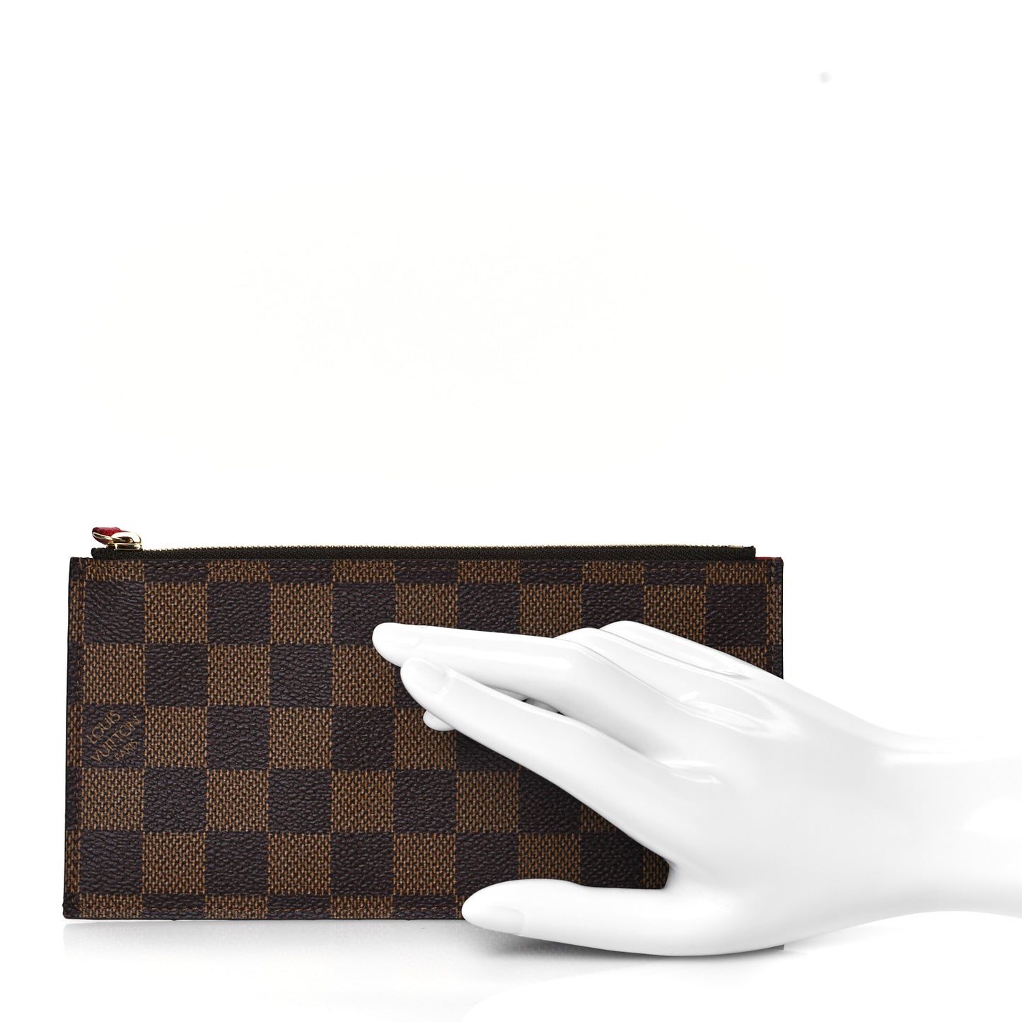 Damier Ebene Felicie Chain Wallet Zippered Insert