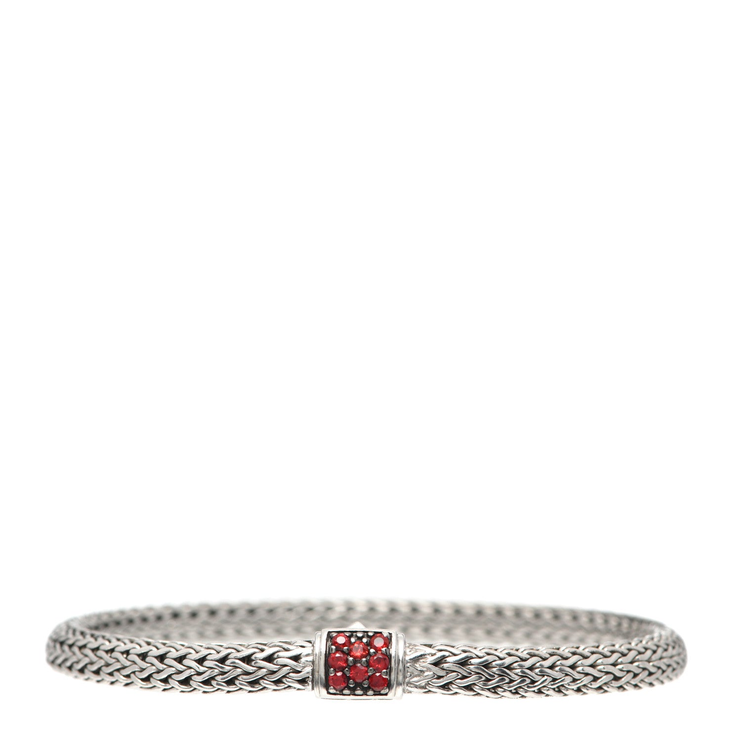 John Hardy Sterling Silver Red Sapphire 5mm Classic Chain Lava Bracelet 1 of 5