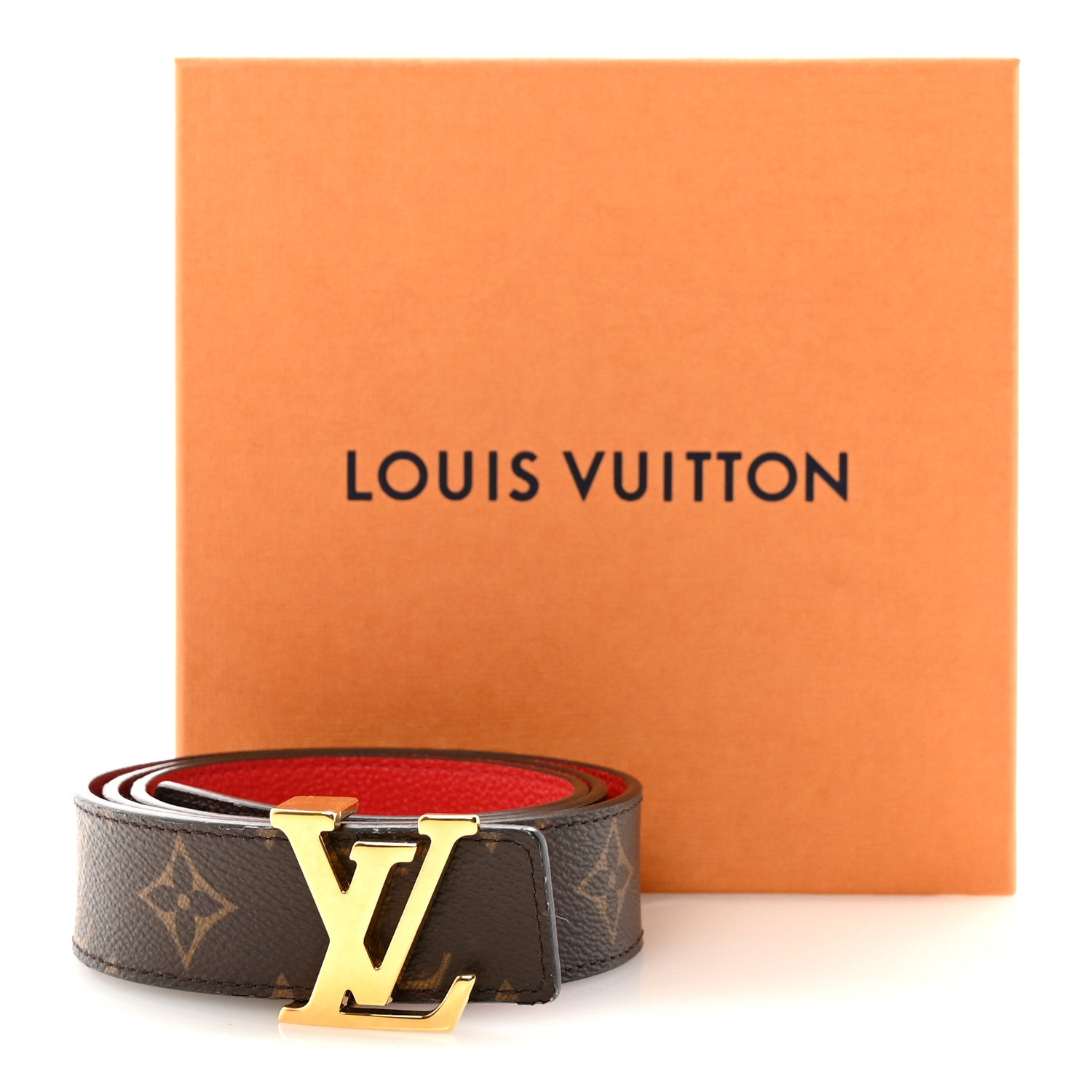 Louis Vuitton Monogram 30mm LV Initiales Reversible Belt 80 32 Coquelicot 6 of 6