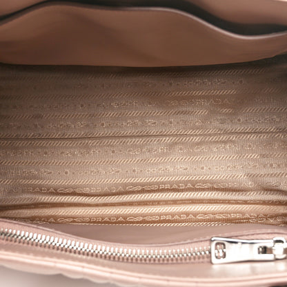 Prada Soft Calfskin Impunture Diagramme Tote Cipria 5 of 9