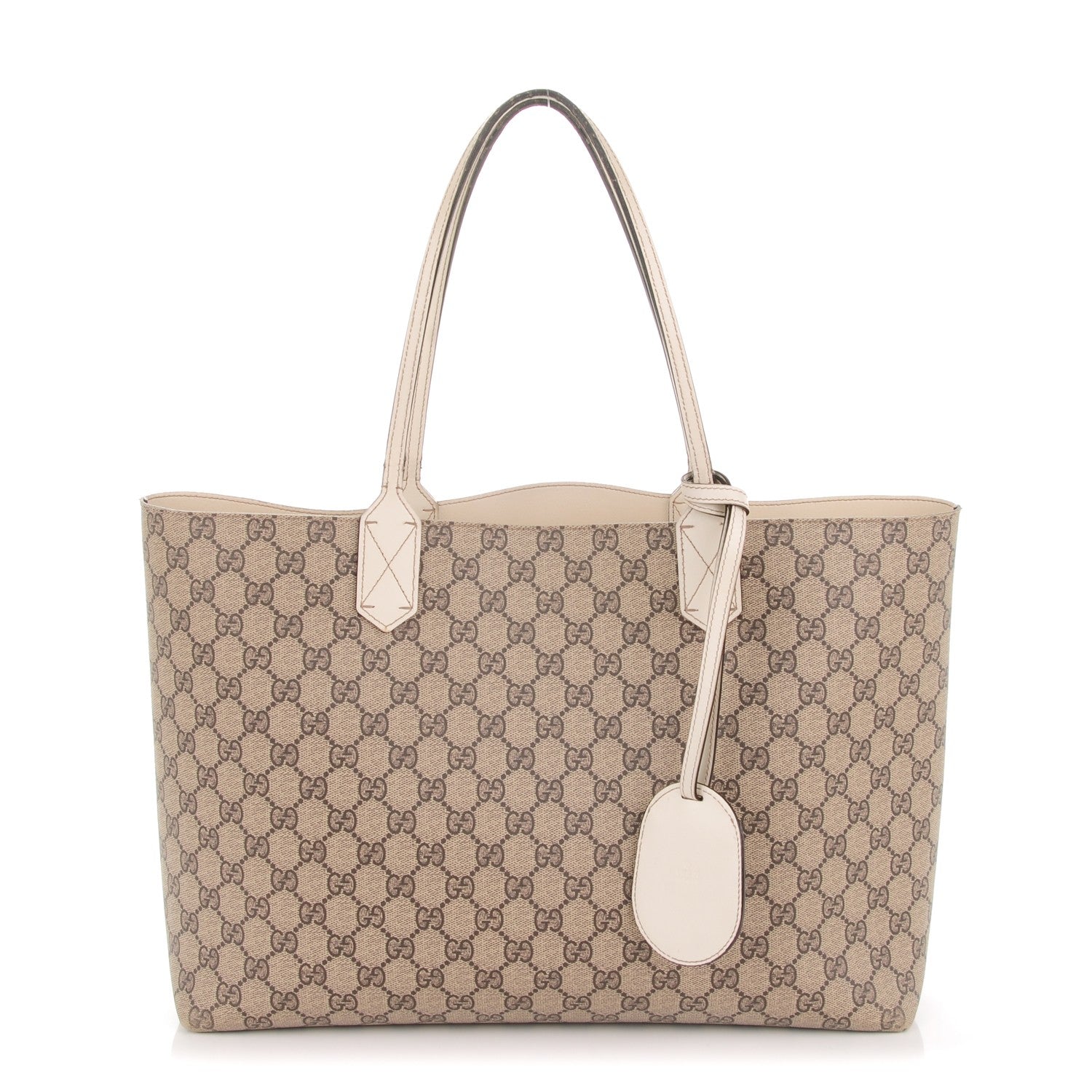 Gucci GG Supreme Monogram Medium Reversible Tote Beige White 1 of 10