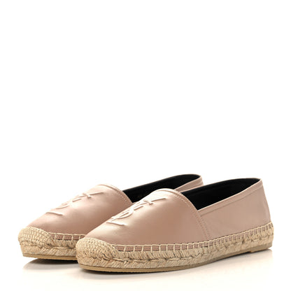 Saint Laurent Lambskin Monogram Espadrilles 37 Nude 3 of 9
