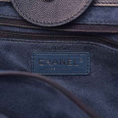 Chanel Caviar Large Studded Deauville Tote Navy 6 of 13