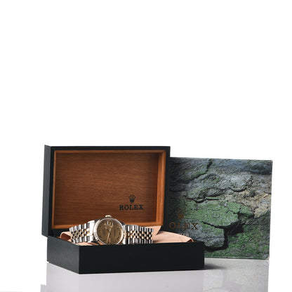 Rolex Stainless Steel 18K Yellow Gold 36mm Oyster Perpetual Datejust Watch Champagne Roman 16233 10 of 10