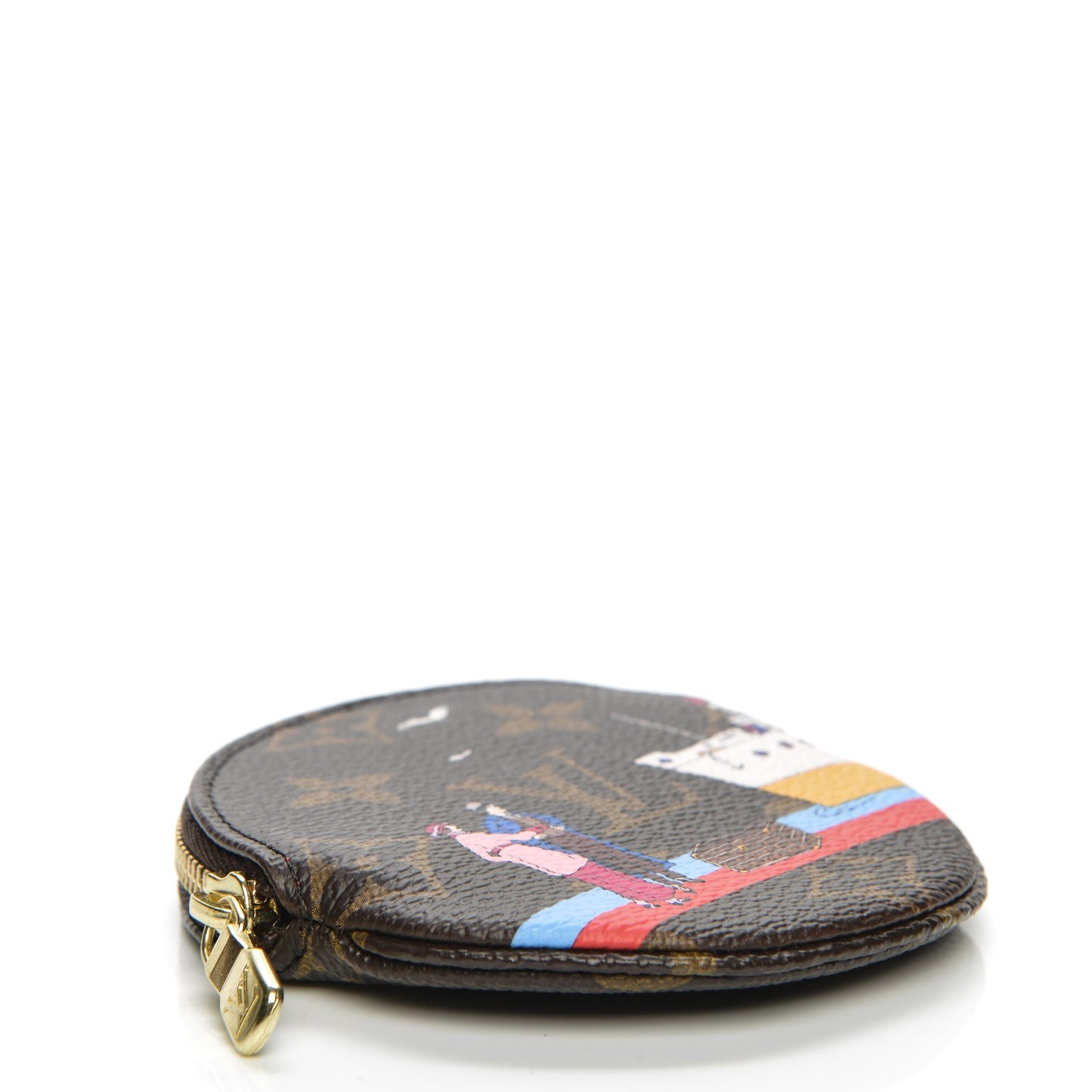 Monogram 2016 Christmas Animation Round Coin Purse Rouge