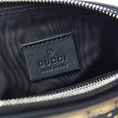 Gucci X SEGA Calfskin GUCCY Stars Mini Dome Shoulder Bag Black Gold 6 of 10
