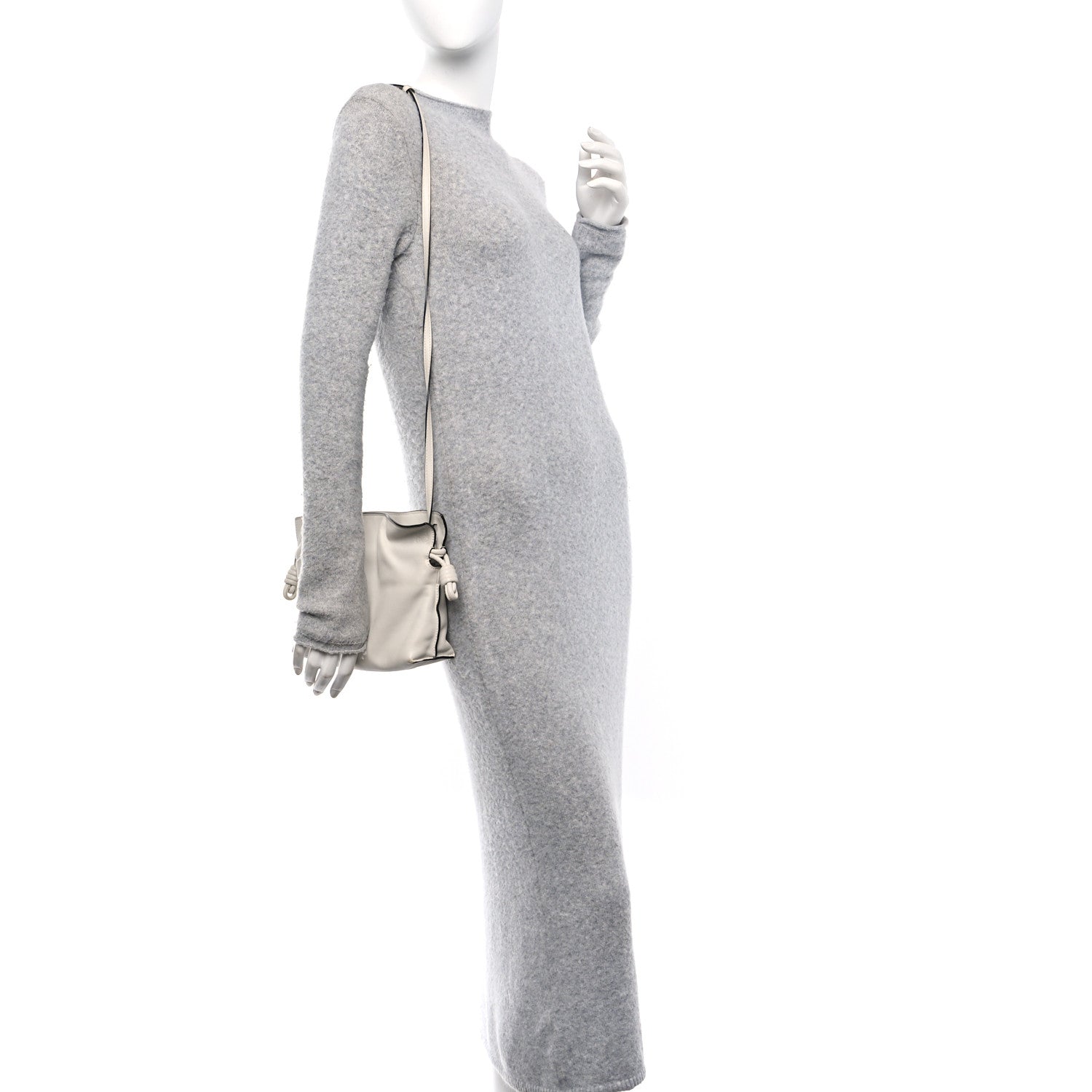 Loewe Calfskin Mini Flamenco Knot Clutch Soft White 2 of 9