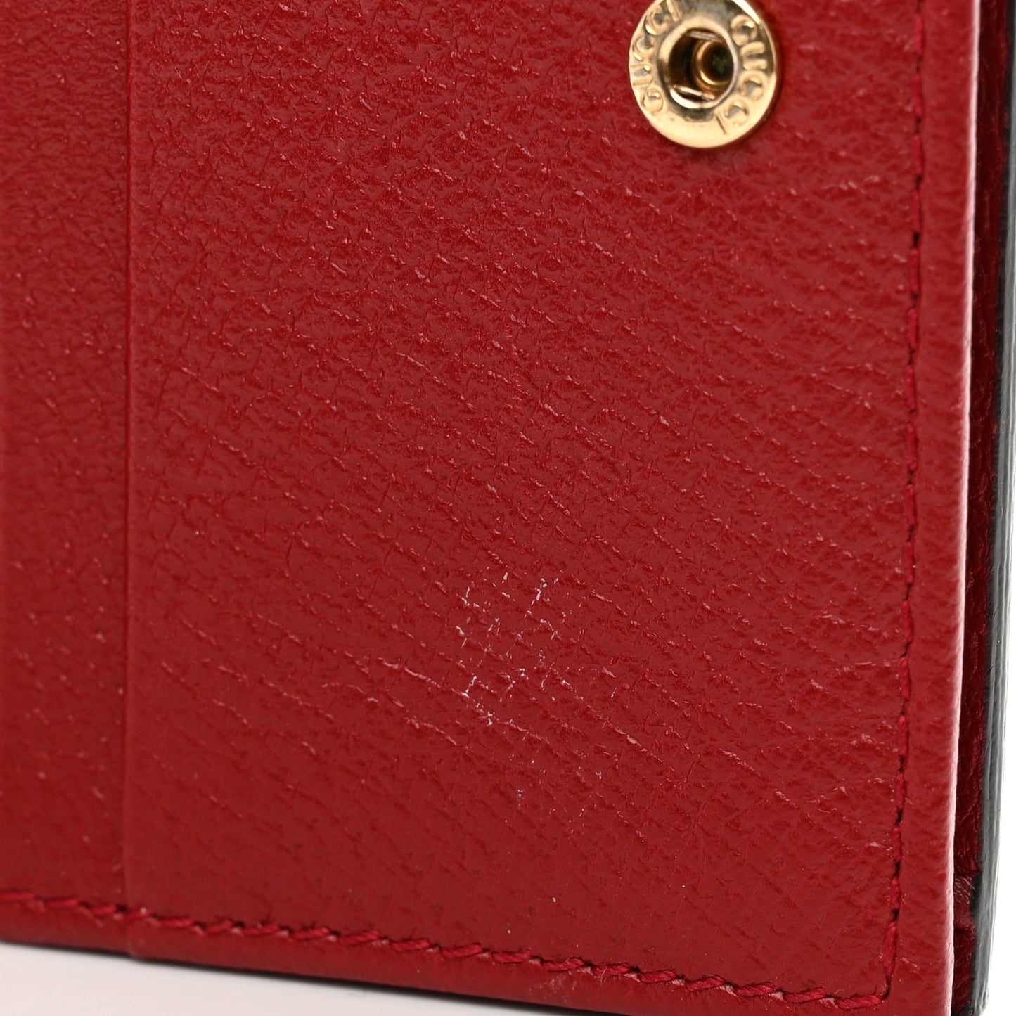 GG Supreme Monogram Tian Card Case Beige Multicolor Red