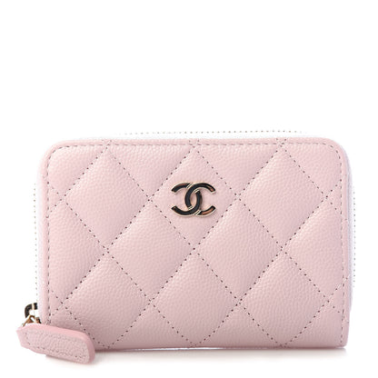 Chanel Caviar Quilted Zip Coin Purse Light Pink 1 of 8