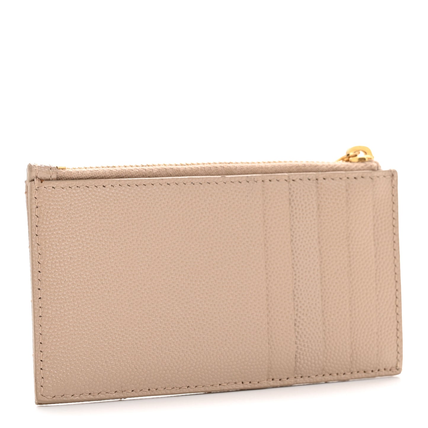 Monogram Grain de Poudre 5 Fragments Zip Pouch Card Holder Dark Beige