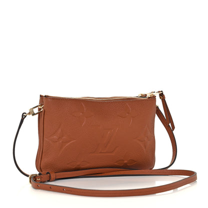 Louis Vuitton Empreinte Monogram Giant Double Zip Pochette Caramel 3 of 10