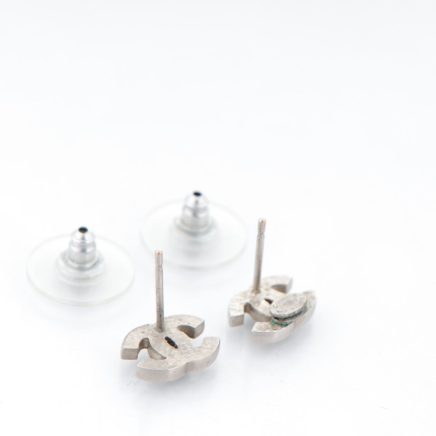 Crystal Timeless CC Earrings Silver