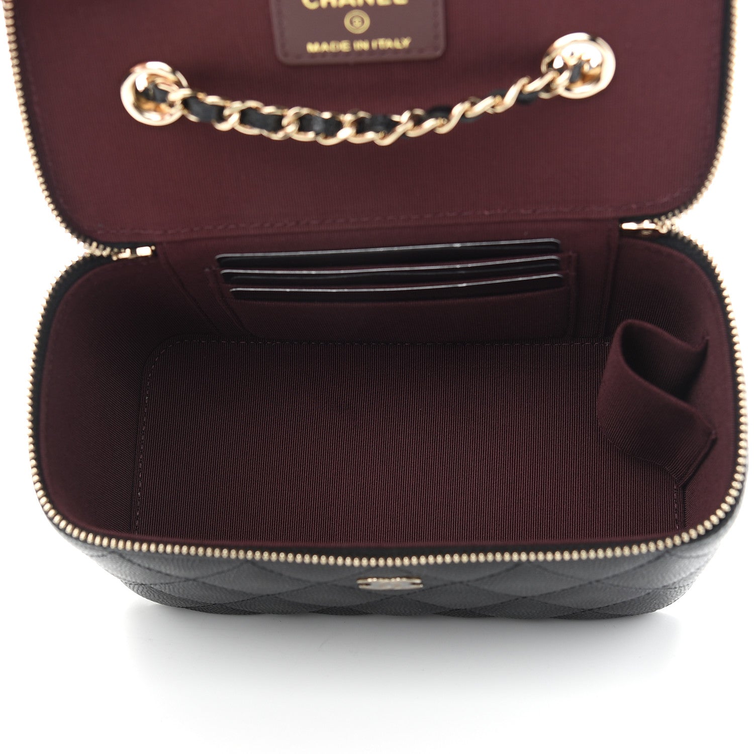 Chanel Caviar Quilted Small Vanity Case With Chain Black 5 of 9