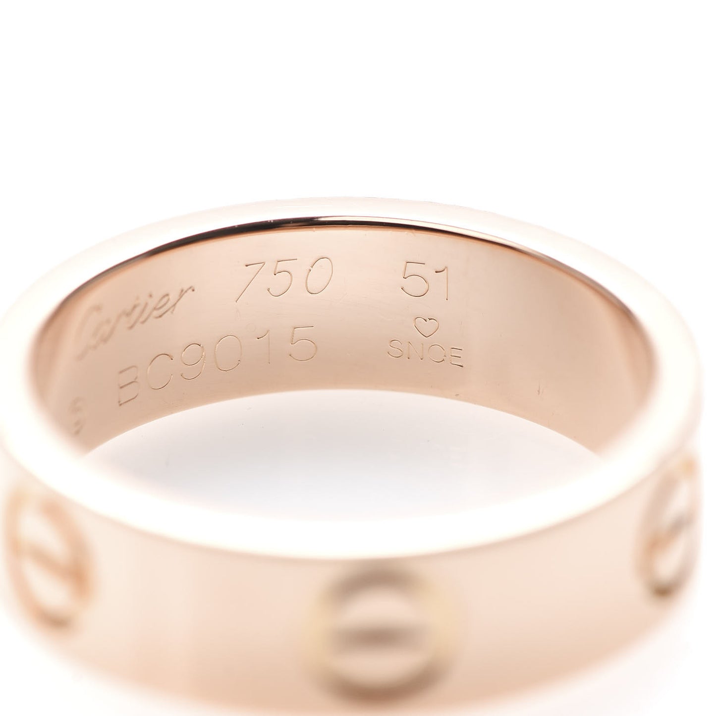 18K Pink Gold 5.5mm LOVE Ring 51 5.75