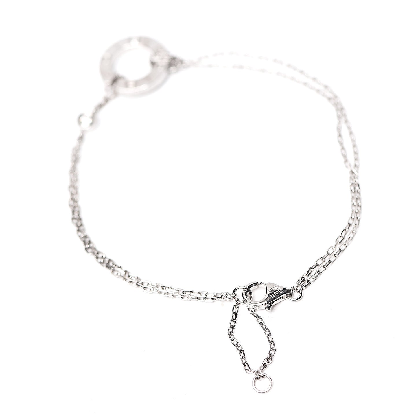 18K White Gold Diamond LOVE Bracelet