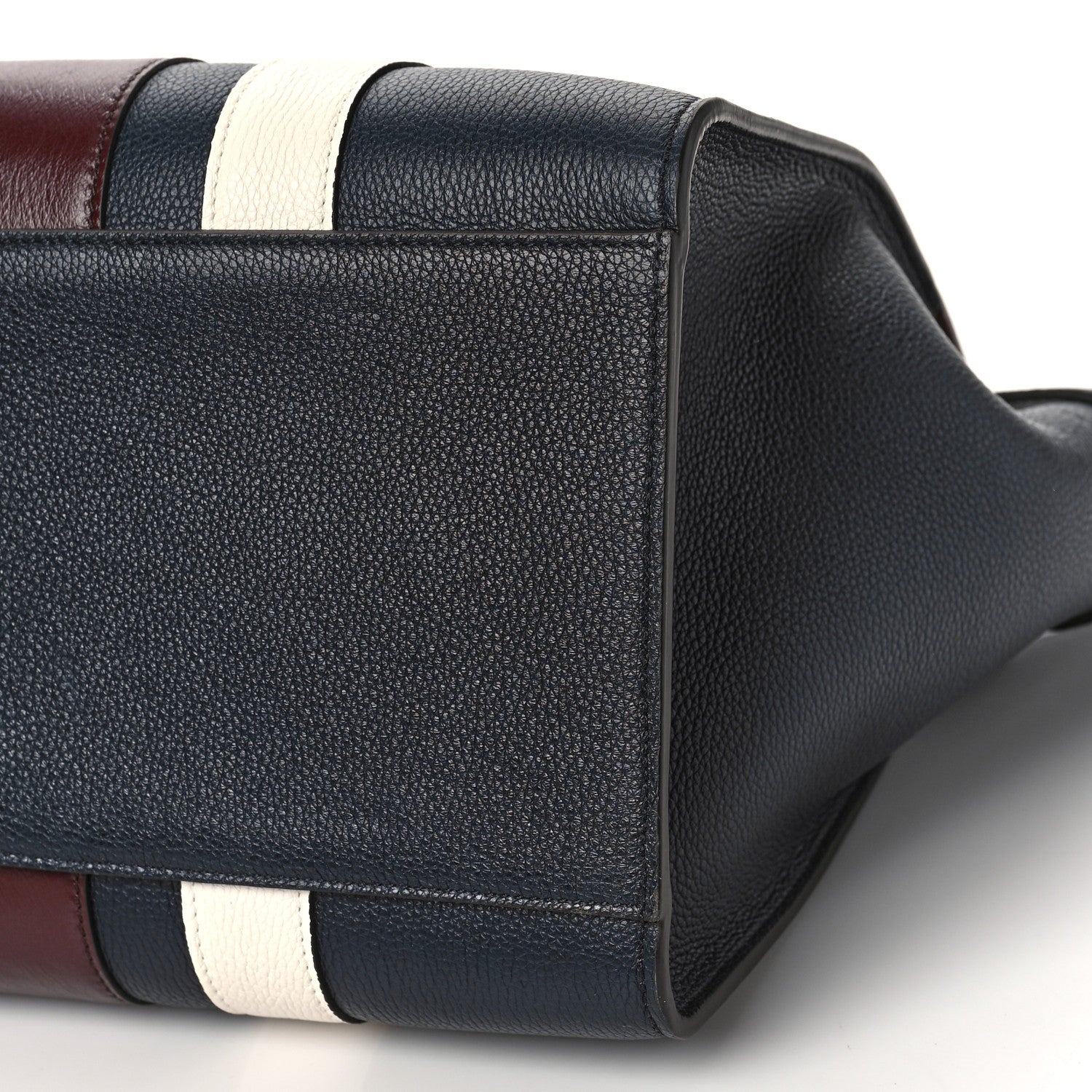 Mulberry Classic Grain College Stripe Zipped Bayswater Midnight White 8 of 8