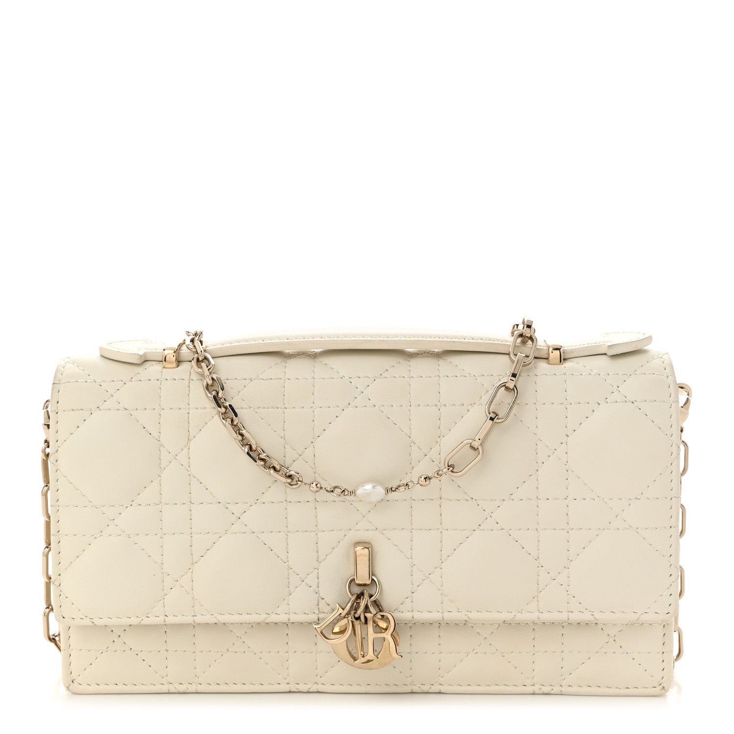 Christian Dior Lambskin Cannage Mini My Dior Bag Latte 1 of 10
