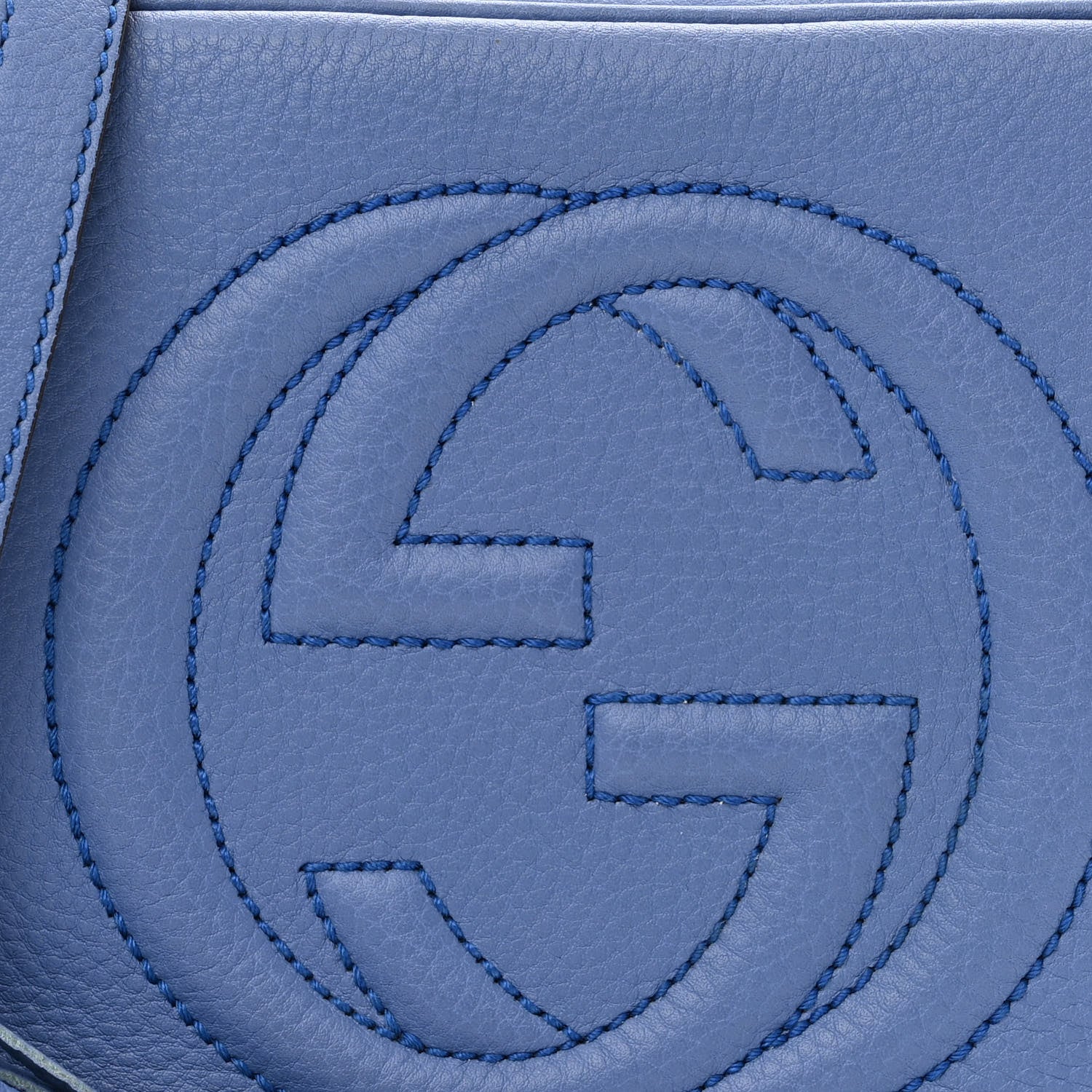 Gucci Pebbled Calfskin Small Soho Disco Bag Periwinkle 7 of 9