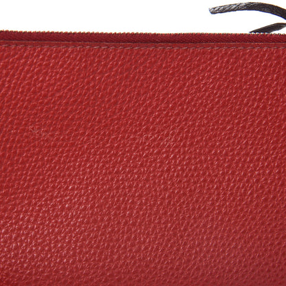 Hermes Togo Dogon Duo Wallet Chocolate Rouge Garance 13 of 14