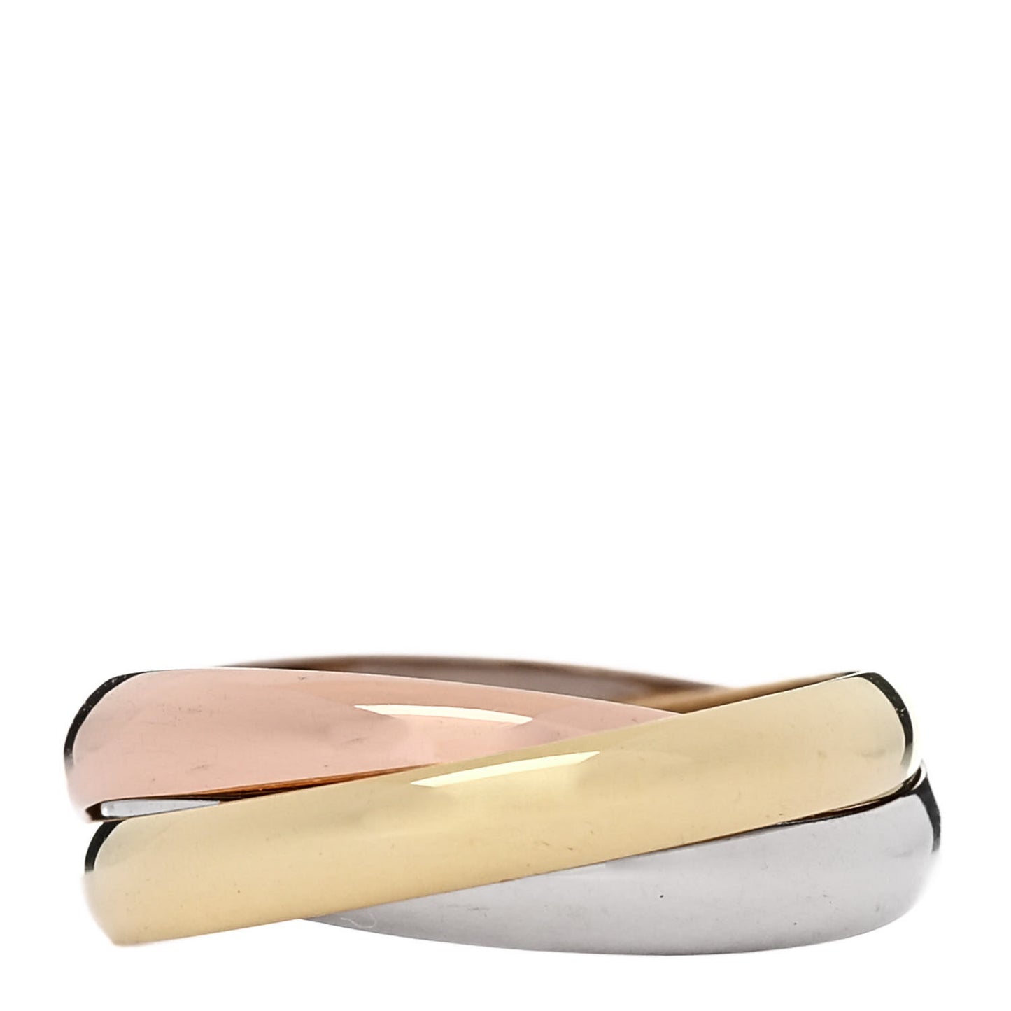18K Pink Yellow White Gold Small Trinity Ring 50 5.25