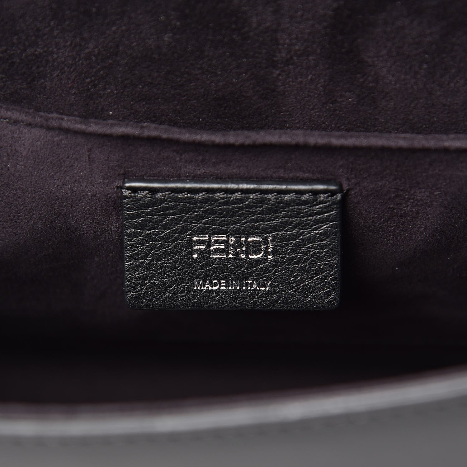Fendi Vitello Century Velvet F is Fendi FF Kan I Shoulder Bag Black Tobacco 6 of 14