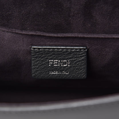 Fendi Vitello Century Velvet F is Fendi FF Kan I Shoulder Bag Black Tobacco 6 of 14