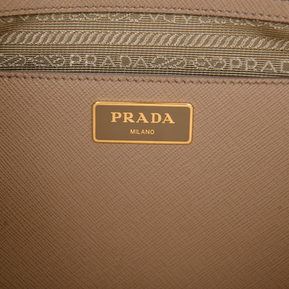 Prada Saffiano Lux Galleria Front Pocket Tote Sabbia 6 of 12