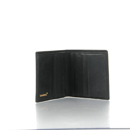 Chanel Calfskin Diamond Stitched Bi-Fold Wallet Black 5 of 8