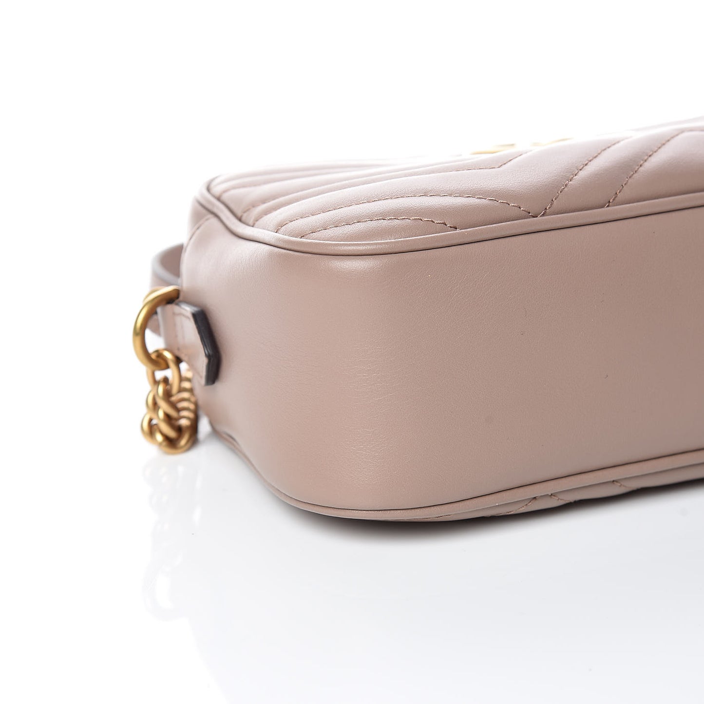 Calfskin Matelasse Small GG Marmont Chain Shoulder Bag Porcelain Rose