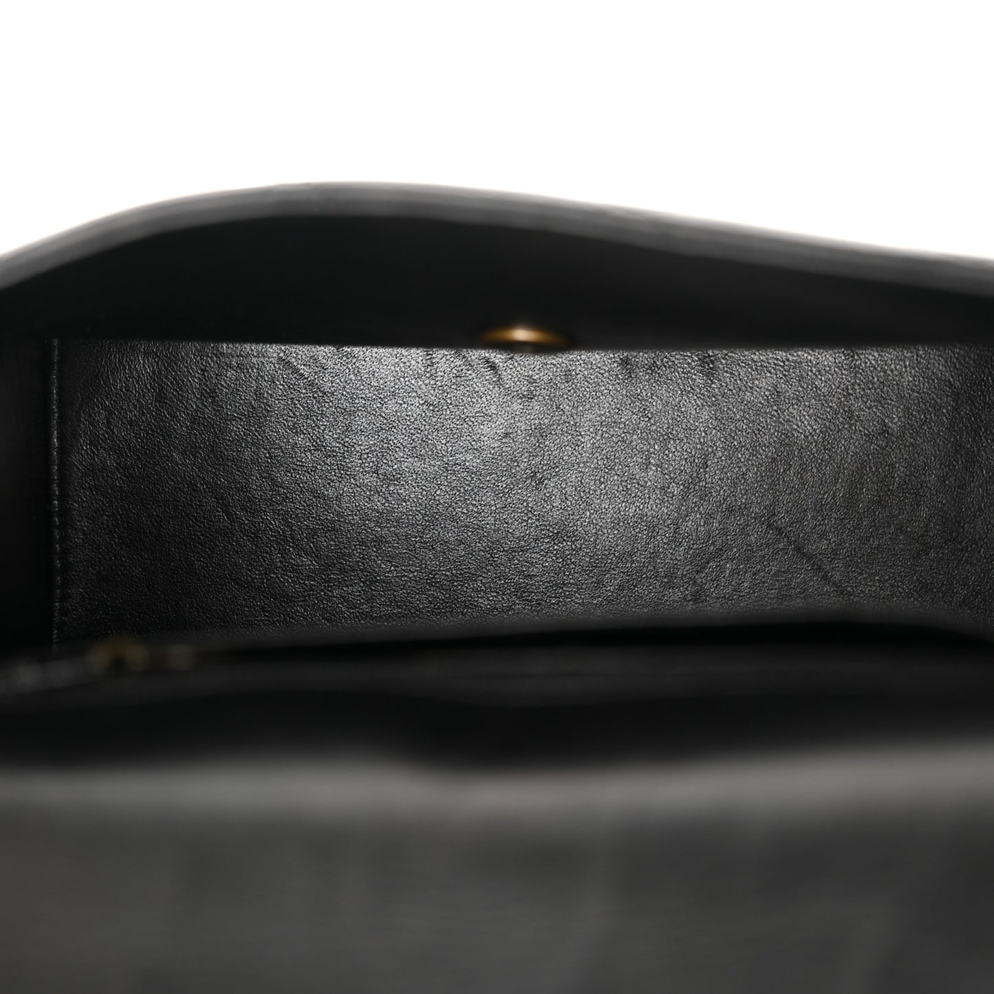 Lambskin Stitched Shoulder Flap Bag Black