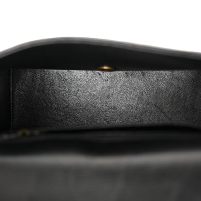 Chanel Lambskin Stitched Shoulder Flap Bag Black 5 of 18