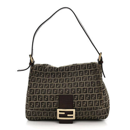 Fendi Zucchino Vitello Mama Baguette Mogano Panna Bruciato 1 of 14