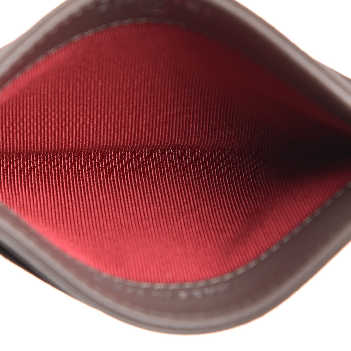 Aged Calfskin Quilted Gabrielle Card Holder Wallet Grey
