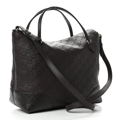 Gucci Guccissima Medium Bree Foldover Tote Chocolate 3 of 9