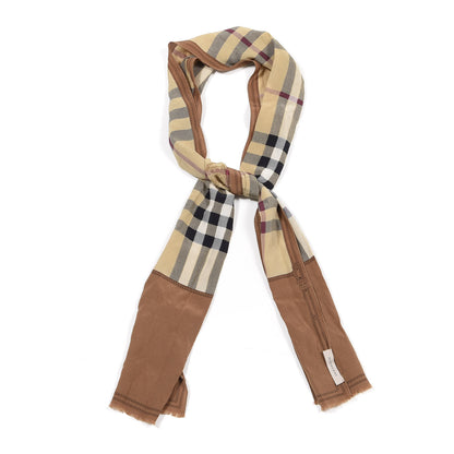Burberry Modal Cashmere Haymarket Check Scarf Bronze 1 of 7
