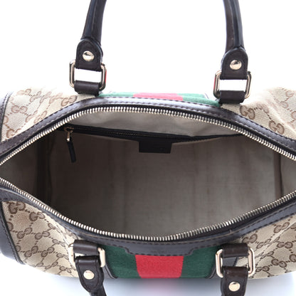 Gucci Monogram Vintage Web Medium Boston Dark Brown 4 of 4