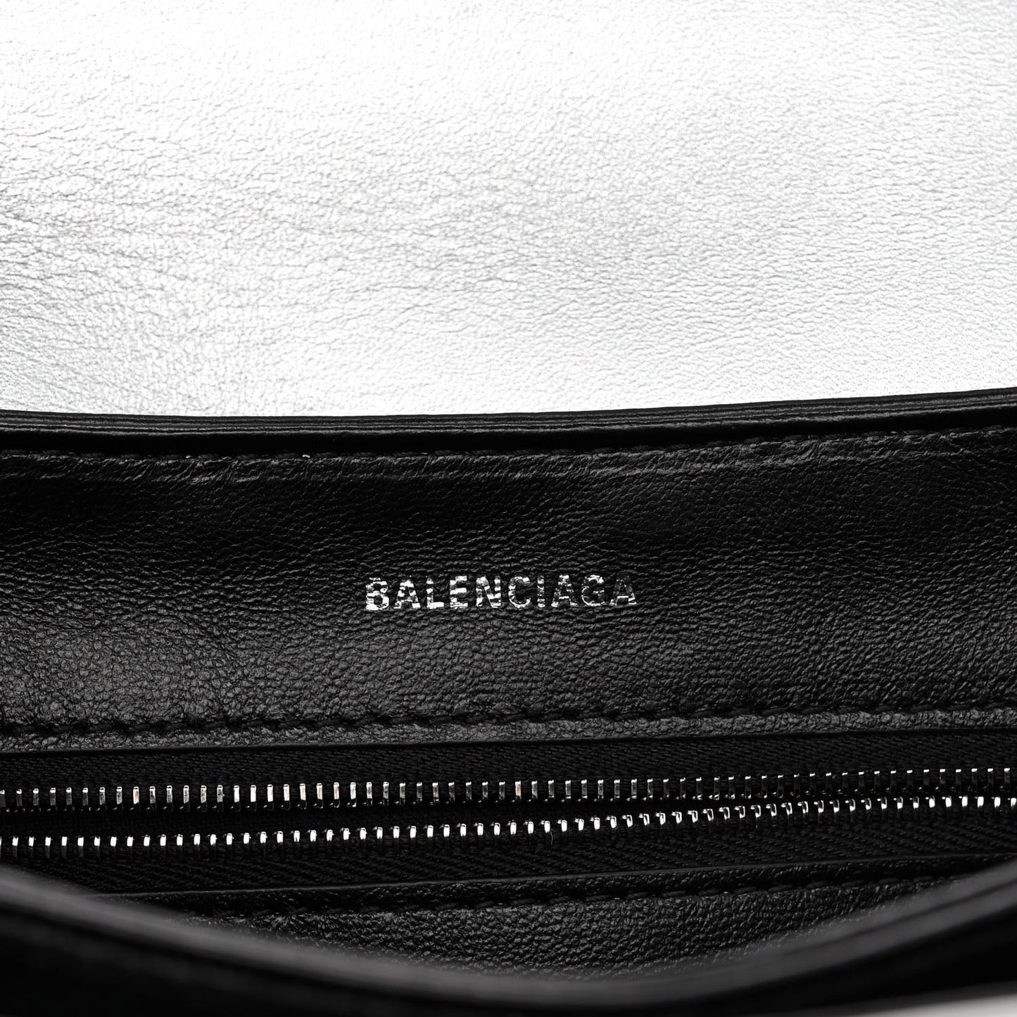 Nappa Allover License BB Monogram Embossed Medium Triplet Bag Silver
