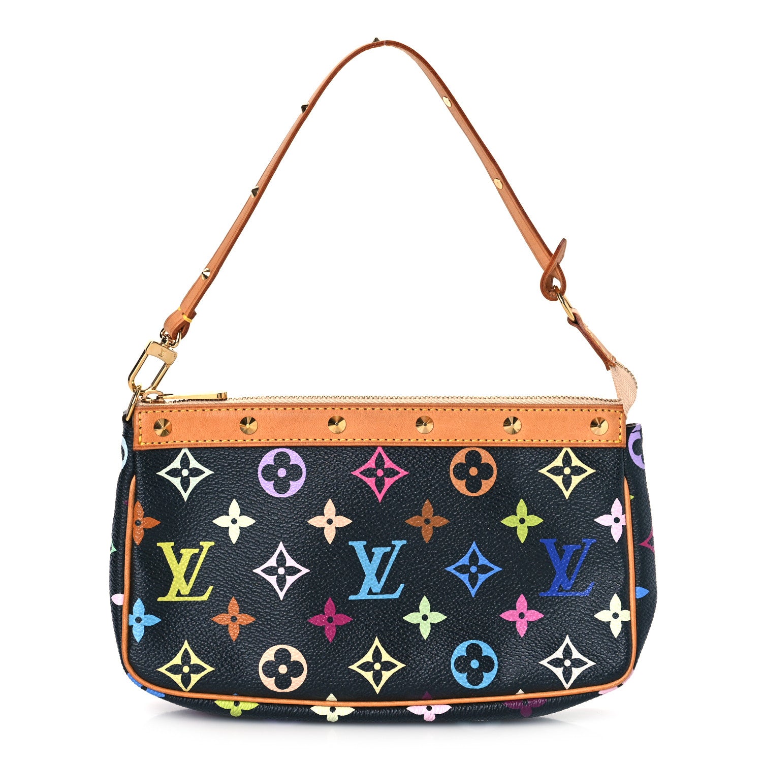 Louis Vuitton Monogram Multicolor Pochette Accessories Black 1 of 11