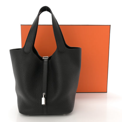 Hermes Taurillon Clemence Picotin Lock 22 MM Black 12 of 12