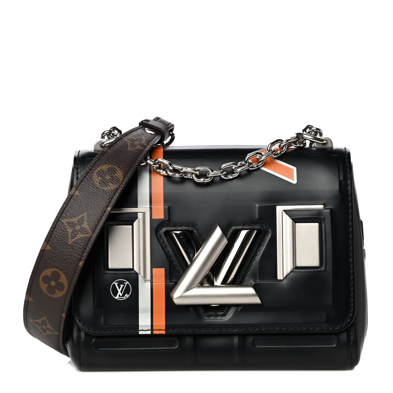 Louis Vuitton Epi Monogram Spaceship Embossed Twist Shoulder Bag PM Black 2 of 14