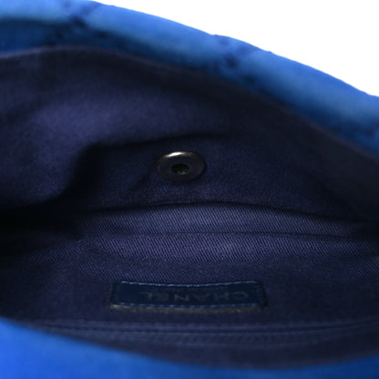 Chanel Suede Quilted Whipstitch Mini Flap Blue 5 of 10
